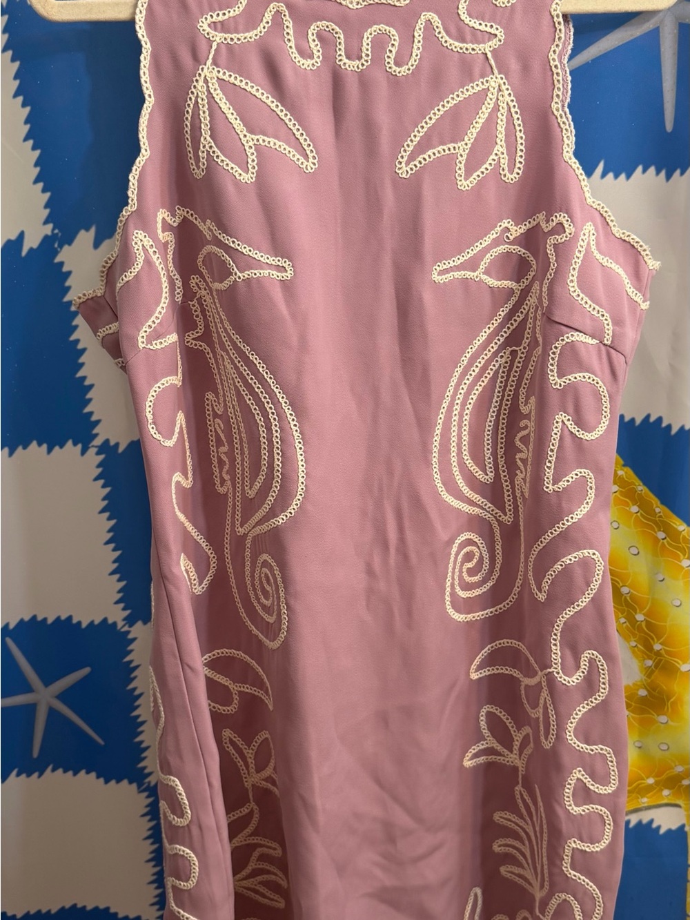 NWT Avec Les Filles Mauve Embroidered Sleeveless Dress size 10 - Picture 2 of 5